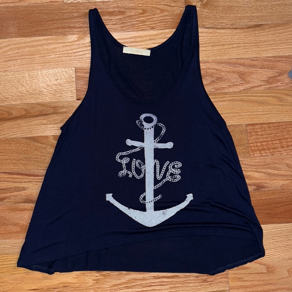 Anchor print tank top